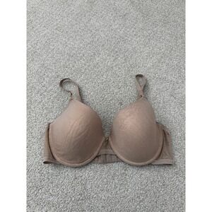 Natori Bliss Perfection Contour Underwire Bra 36B Tan Floral Lace 721154